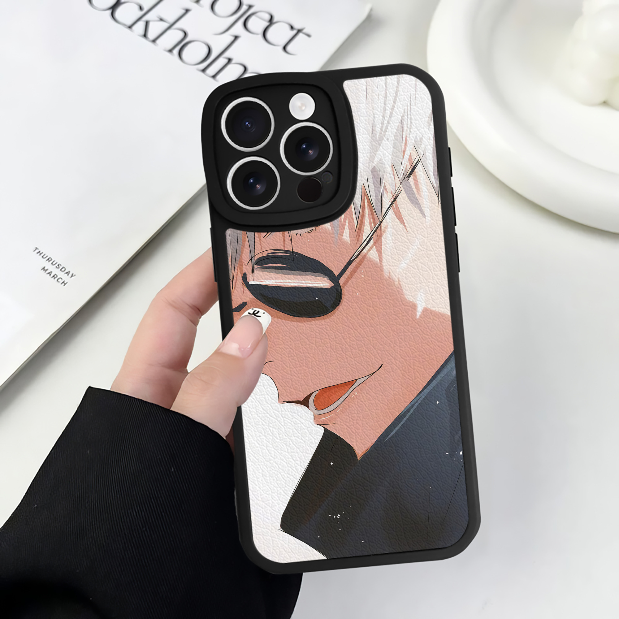 （画像用） 呪術廻戦 Jujutsu Kaisen 【iPhone 16シリーズ対応】シリコンスマホケース（レザー調） 材質：シリコン